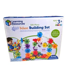 Learning Resources Deluxe Building Set - 100-Piece Gear Toy NEW In The Box STEM
